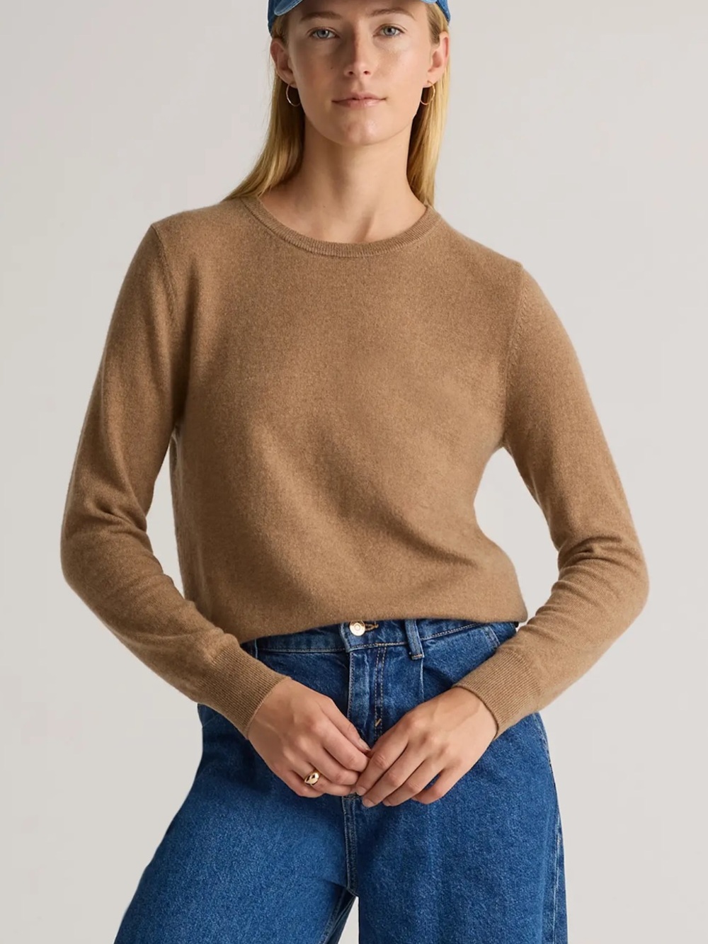 Quince Mongolian Cashmere Crewneck Sweater Small